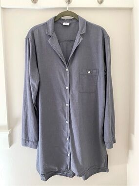 Restoration Hardware RH Heathered Cotton Cashmere Nightshirt Lounge Sleep L
